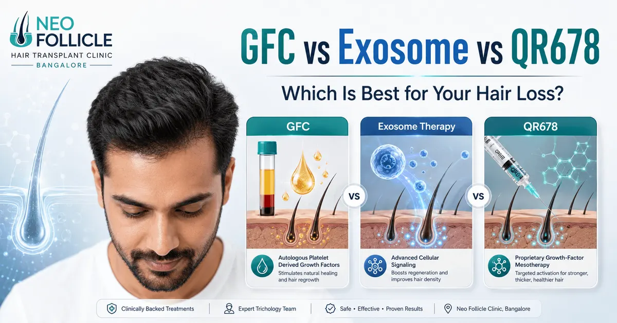 GFC vs Exosome Vs QR678 Hair Treatment